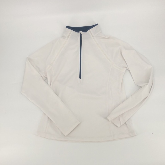 Vineyard Vines Women's Solid 1/2-Zip - White Cap - Medium - Picture 5 of 7